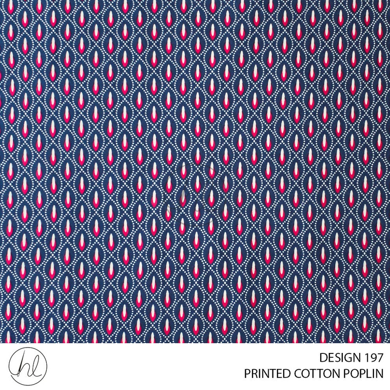 PRINTED COTTON POPLIN 51 NAVY 145CM PER M
