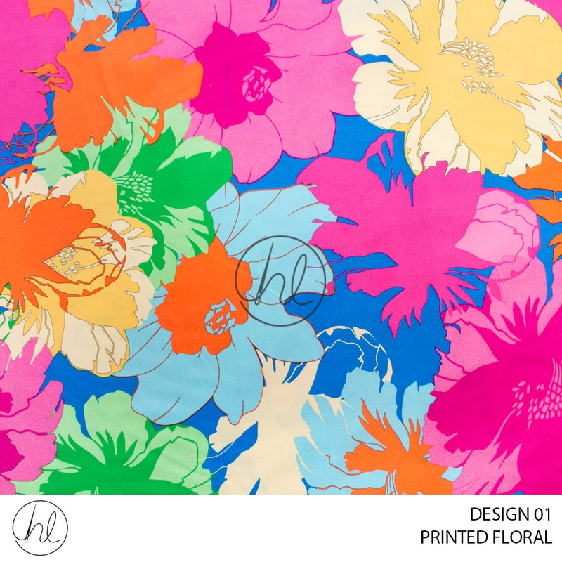 Printed Floral 56 Multi 150cm Per M