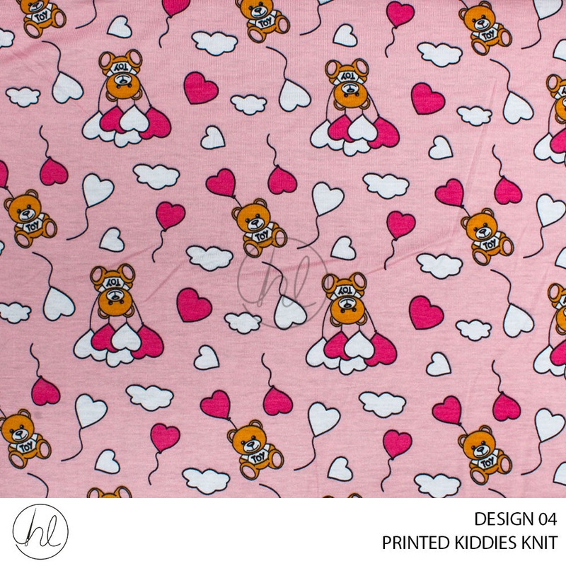 PRINTED KIDDIES KNIT PER M DESIGN 04 SWEET PINK 150CM WIDE