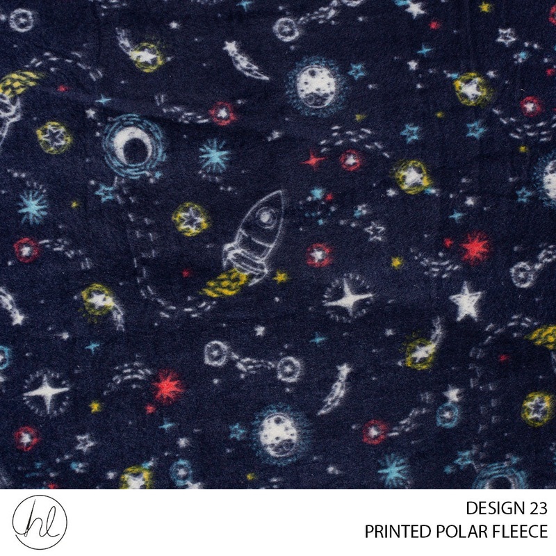 PRINTED POLAR FLEECE 781 NAVY 150CM PER M