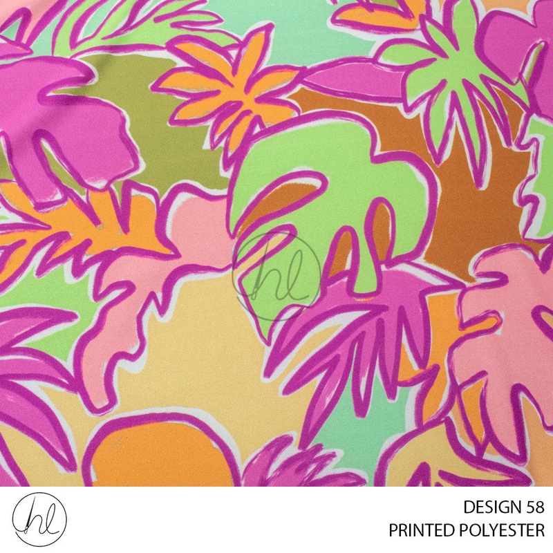PRINTED POLYESTER CAMELIA PER MMULTI DESIGN 58 150CM WIDE