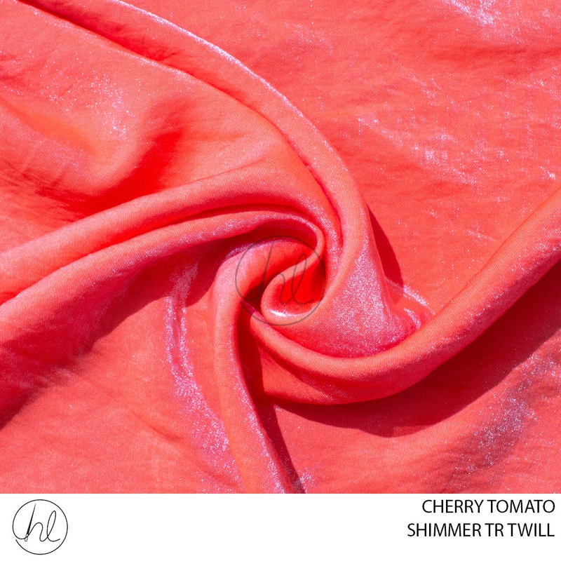SHIMMER TR TWILL 51 PER M CHERRY TOMATO 150CM WIDE