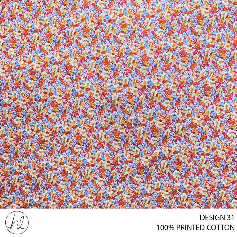100% PRINTED COTTON 3408 MULTI 110CM PER M