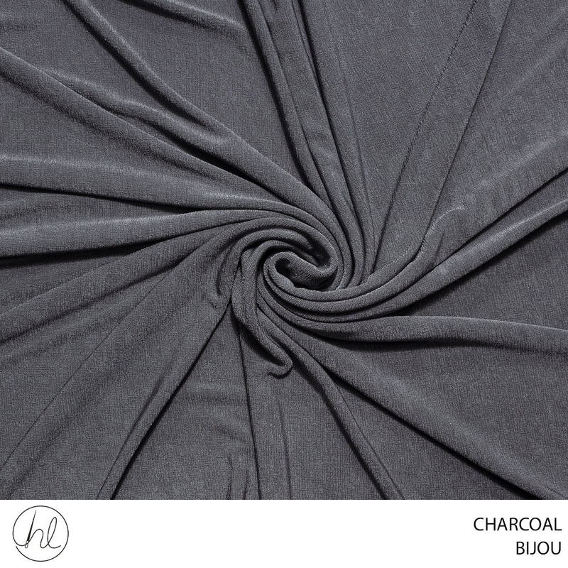 BIJOU PLAIN FABRIC CHARCOAL 150CM ROLL ROLL 001