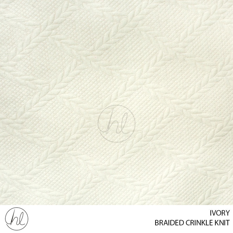 BRAIDED CRINKLE KNIT 51 IVORY 150CM PER  M