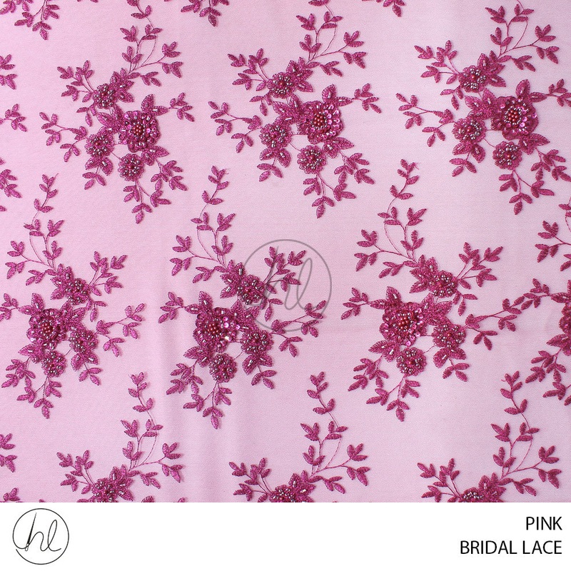 BRIDAL LACE 253 PINK 130CM PER M