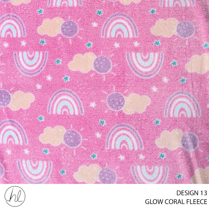 CORAL FLEECE PRT GLOW IN THE DARK D#7