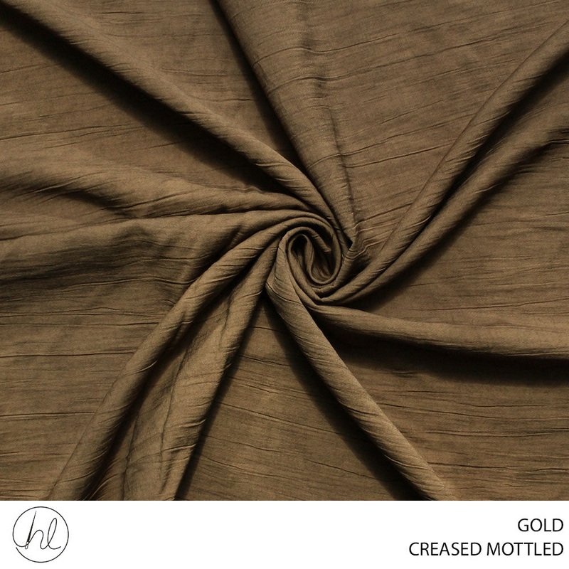 CREASED MOTTLED NR FABRIC 150CM GOLD ROLL ROLL 001