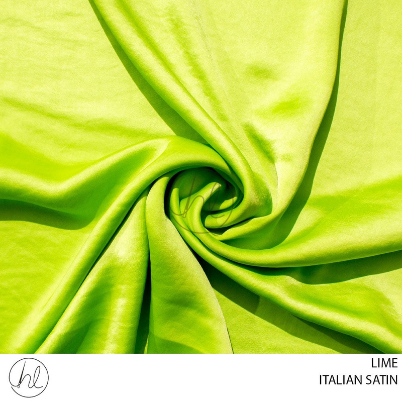 ITALIAN SATIN 51 PER M LIME 150CM WIDE