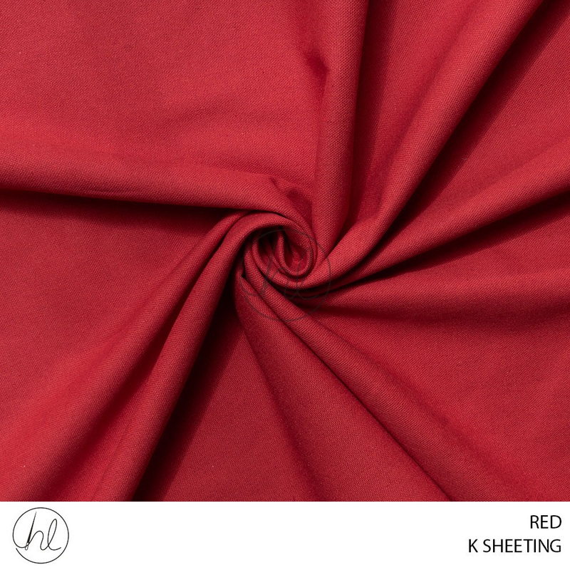K Sheeting 56 Red 150cm Per M