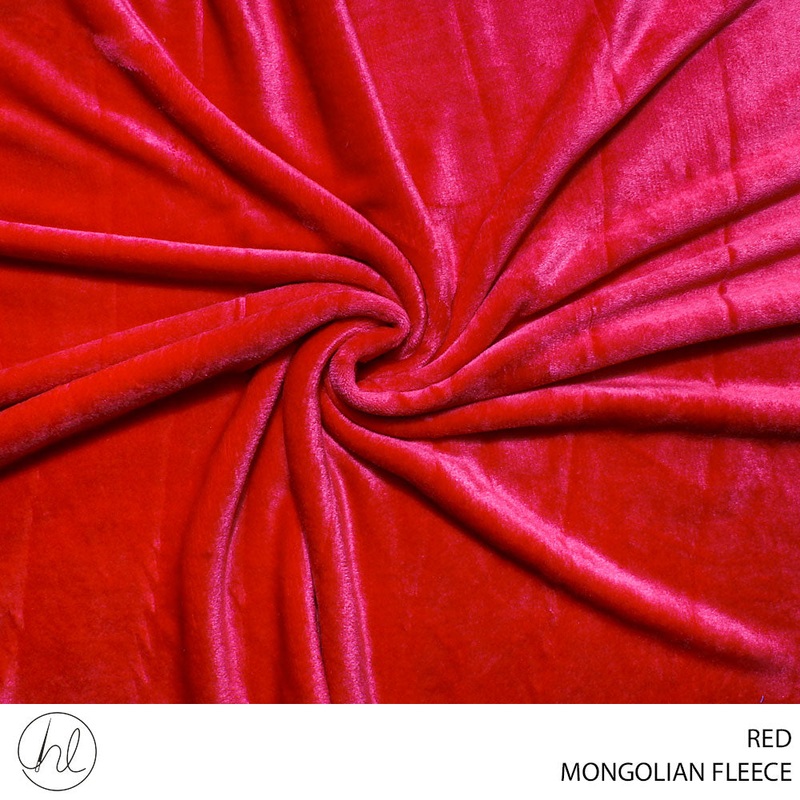 MONGOLIAN FLEECE 150CM RED ROLL 001 1