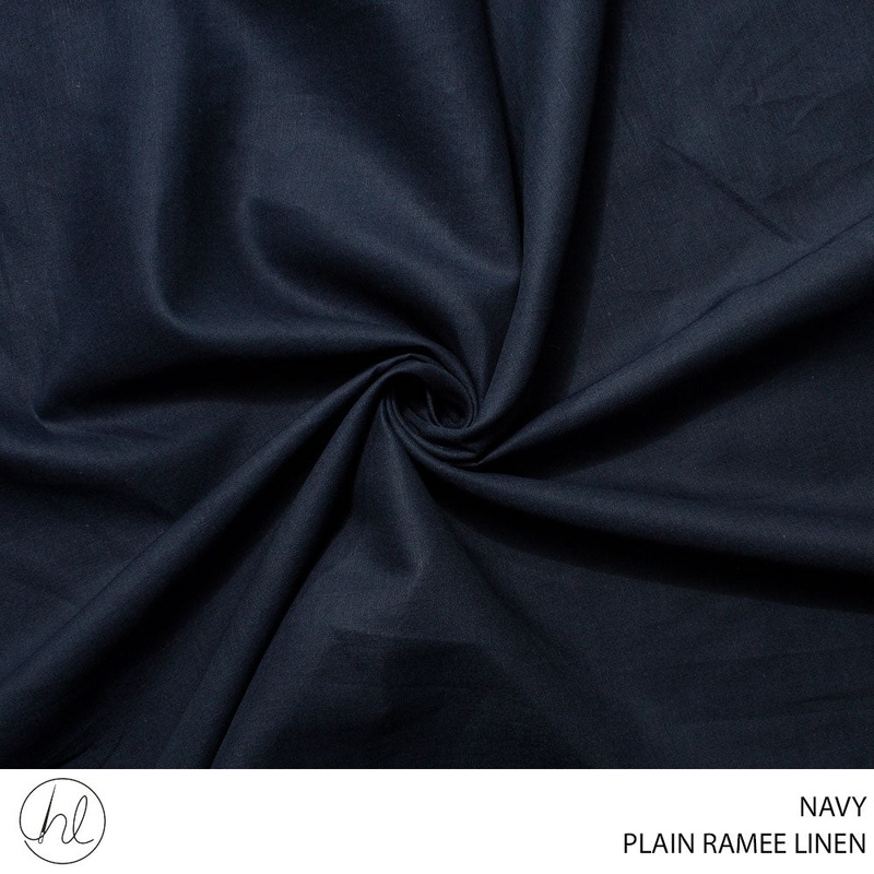 PLAIN RAMEE LINEN NAVY ROLL 001 1