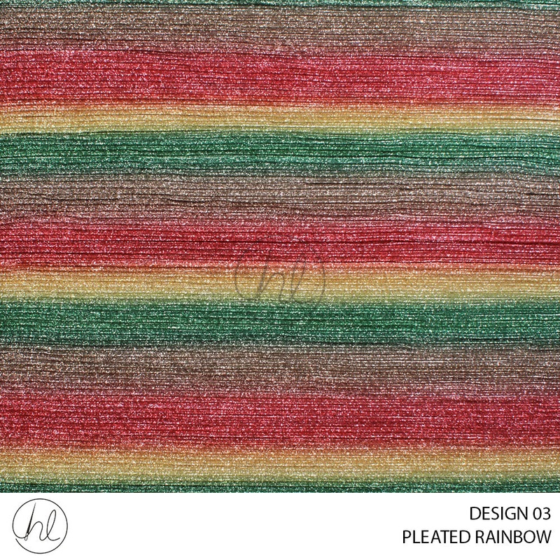PLEATED RAINBOW 781 RED 150CM PER M