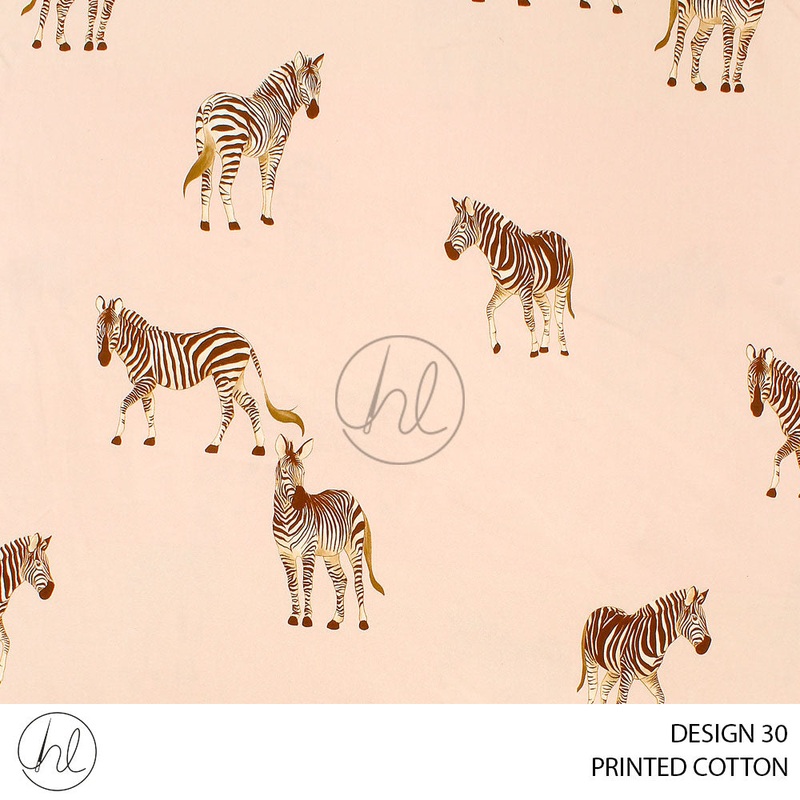 PRINTED COTTON BRONZE 51 PEACH 150CM PER M