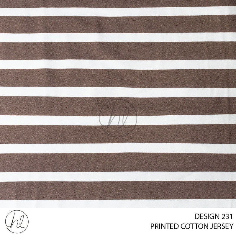 PRINTED COTTON JERSEY 51 BROWN 150CM PER M