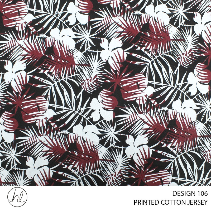 PRINTED COTTON JERSEY DESIGN 106 150CM WIDE PER M51