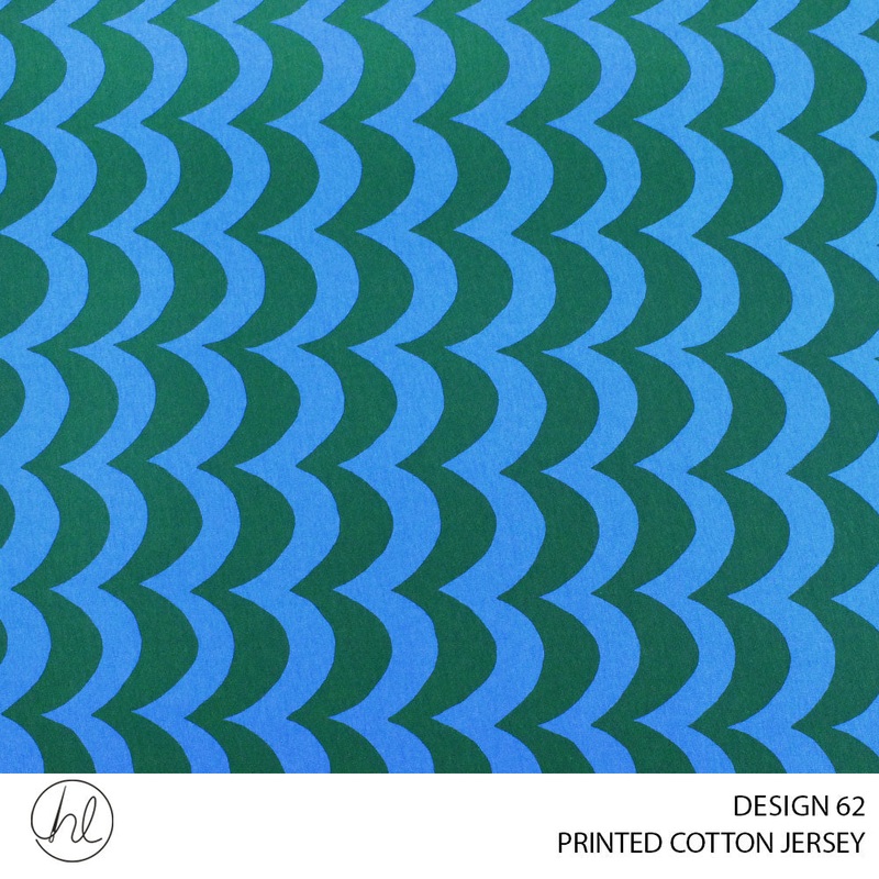 PRINTED COTTON JERSEY DESIGN 62 150CM WIDE PER M51