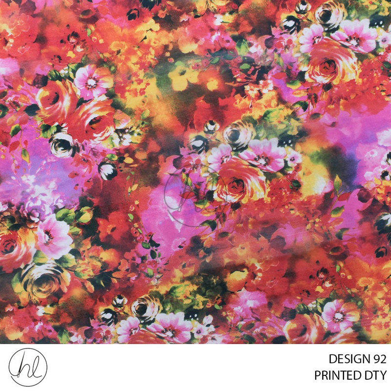 PRINTED DTY 51 CORAL 150CM PER M
