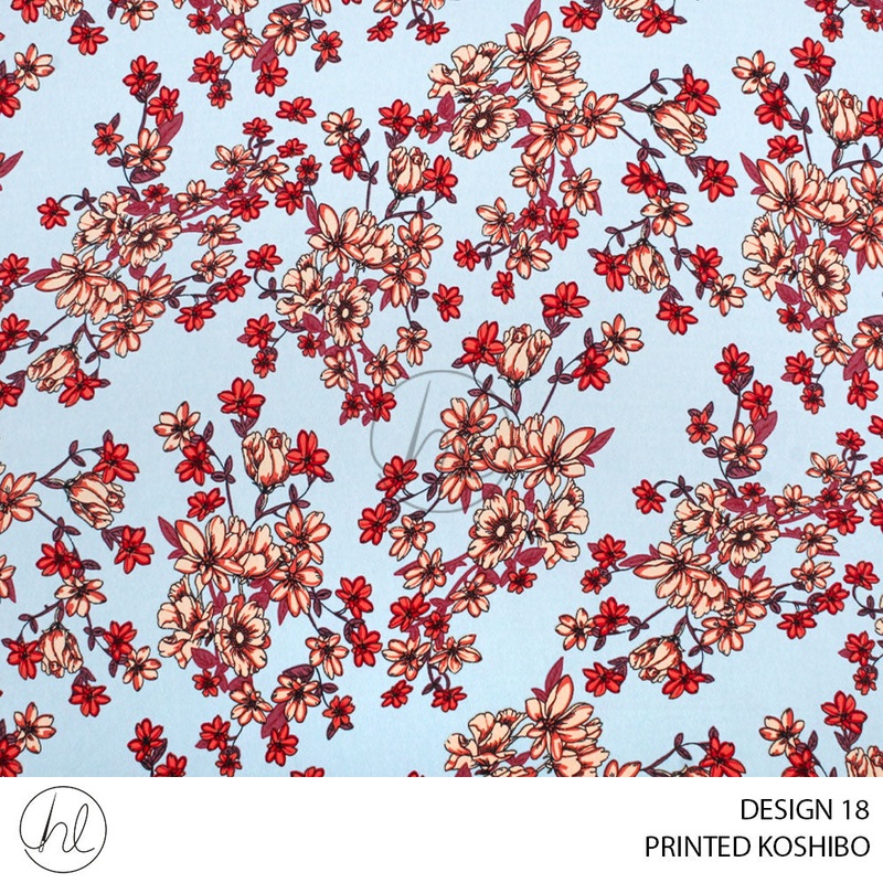 PRINTED KOSHIBO 51 PER M DESIGN 18 AQUAMARINE 150CM WIDE
