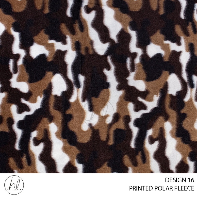 PRINTED POLAR FLEECE 51 CHOCOLATE 150CM PER M