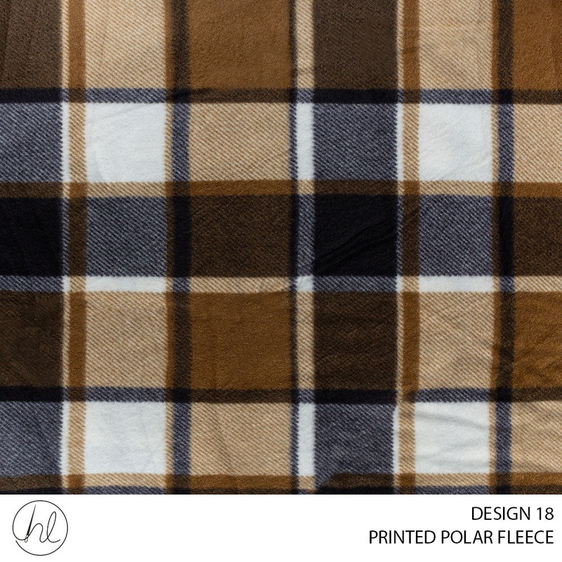 PRINTED POLAR FLEECE 781 BROWN 150CM PER M