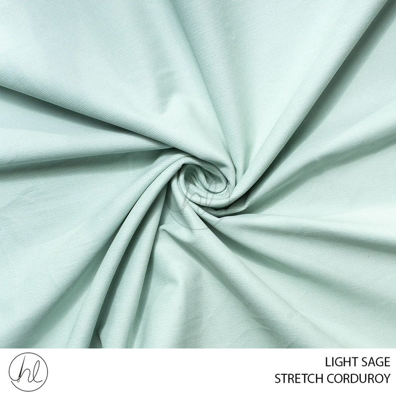 STRETCH CORDUROY 51 LIGHT SAGE 150CM PER M