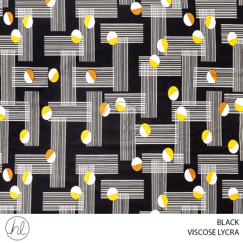 Viscose lycra 51 black 150cm per m