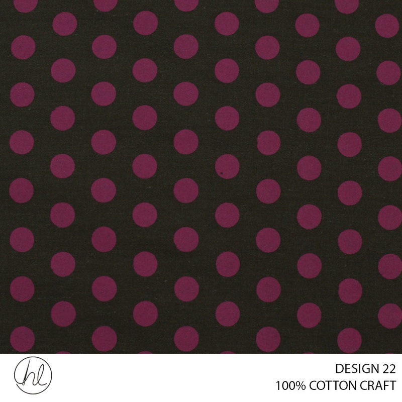 100% COTTON CRAFTS DESIGN 22 150CM WIDE PER M