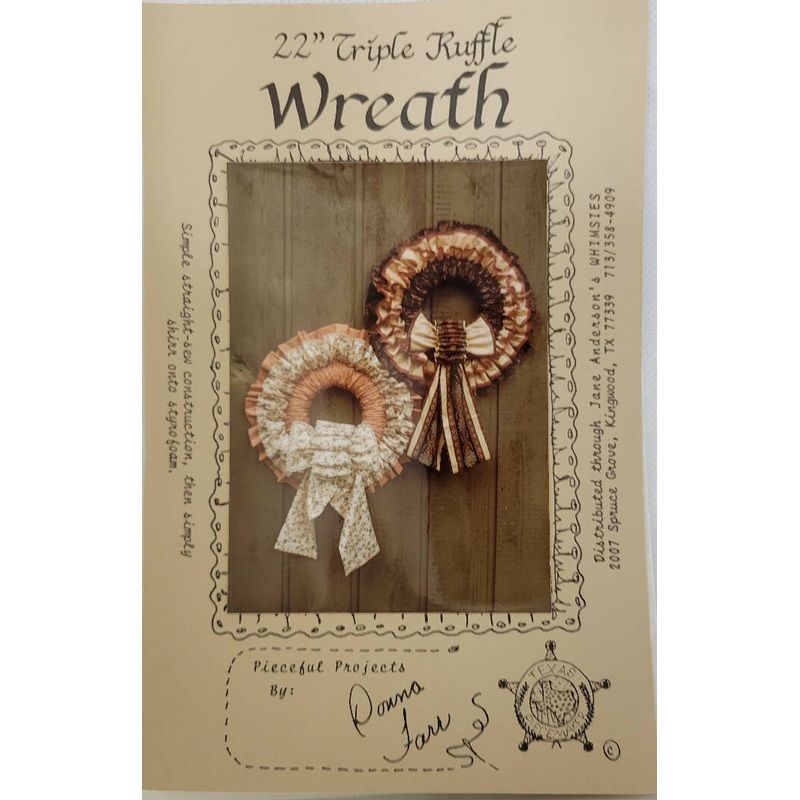 22" Triple Ruffle Wreath Pattern