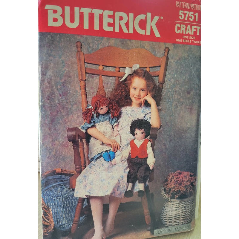 Butterick 5751 Country Dolls Pattern