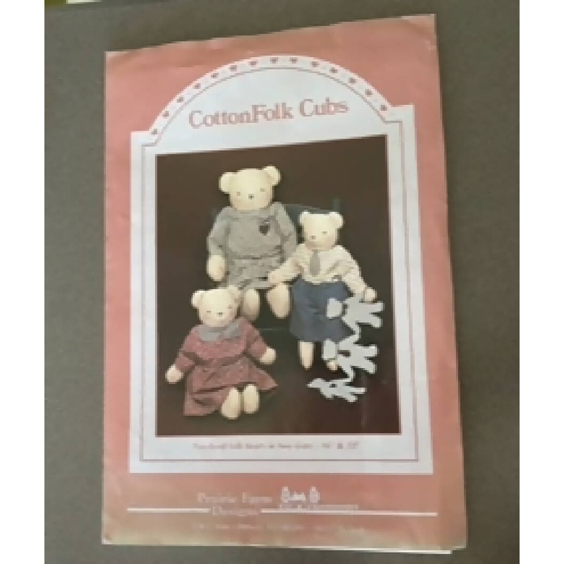 CottonFolk Cubs Bears in two sizes 16" & 23"