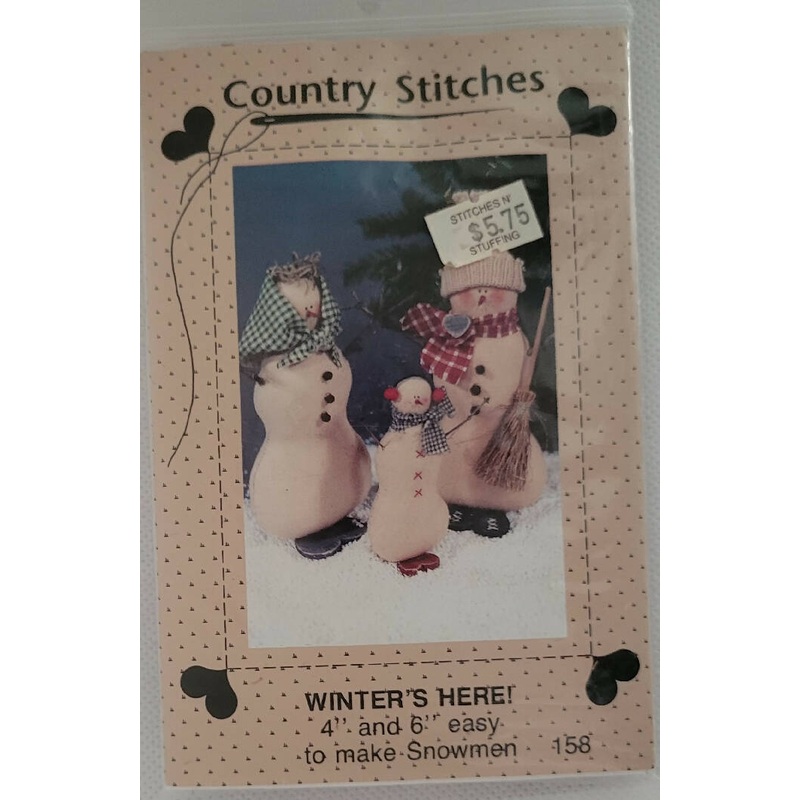 Country Stitches "Winter's Here!" Pattern and embelishments