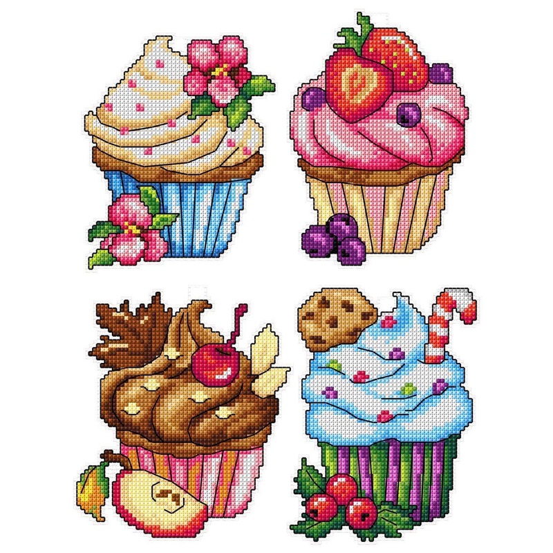 "Cupcakes" 105CS Counted Cross-Stitch Kit