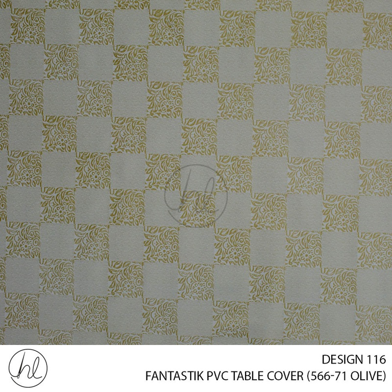 FANTASTIK PVC TABLE COVER DESIGN 116 140CM PER M OLIVE