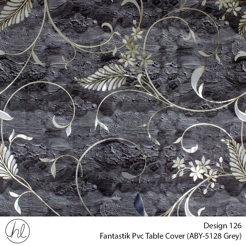 Fantastik Pvc Table Cover Design 126 140cm Per m Grey