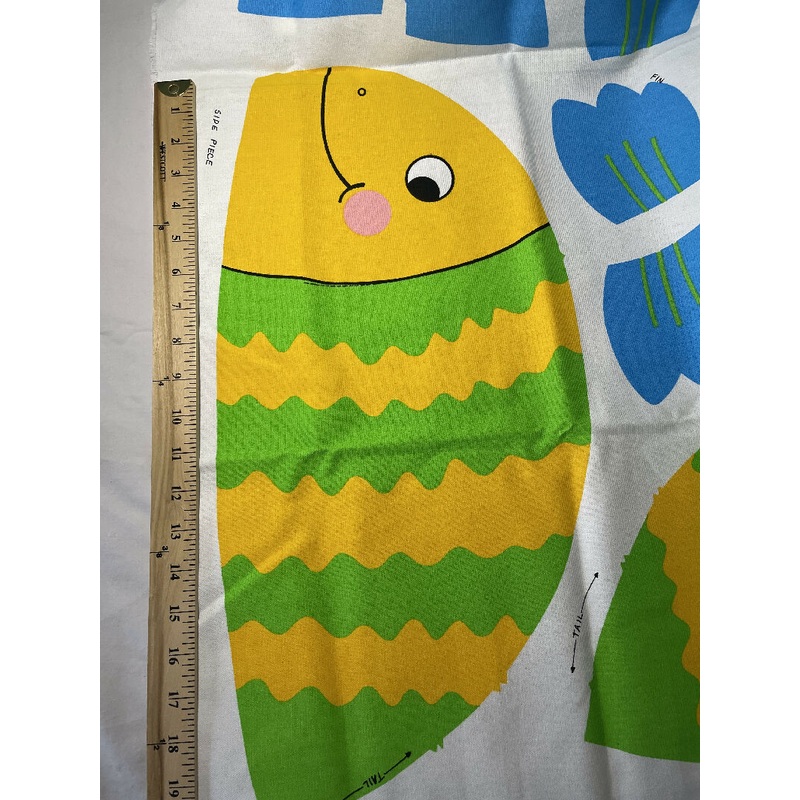 Fish duffle bag panel