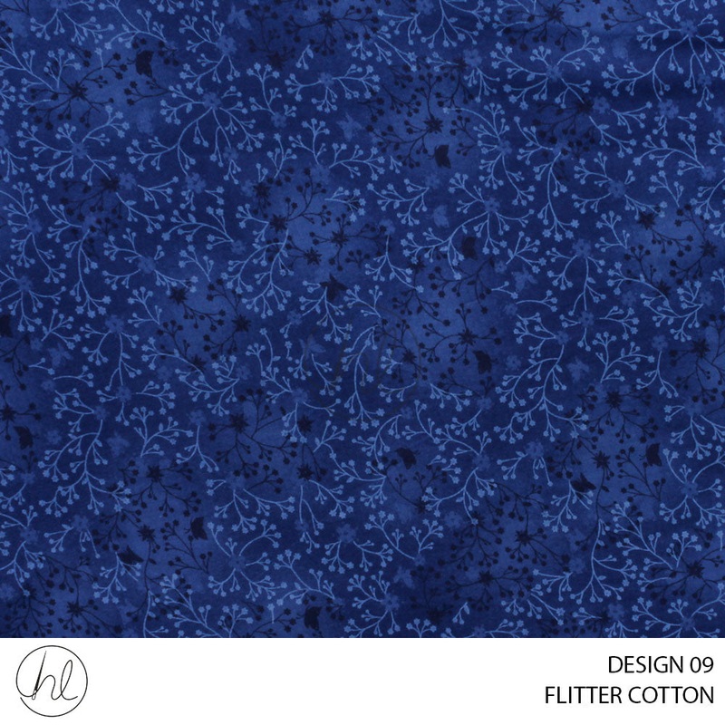 FLUTTER COTTON 781 NAVY 150CM PER M