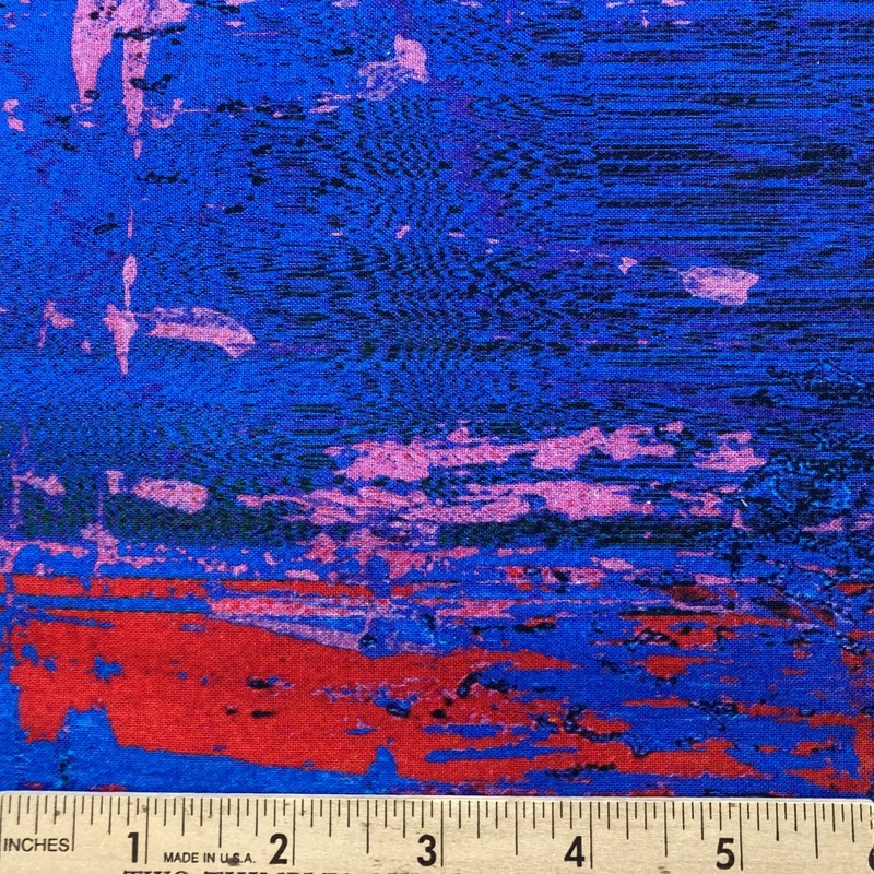 Narrow Off the Grid Digital Blue-Violet from P&B Textiles