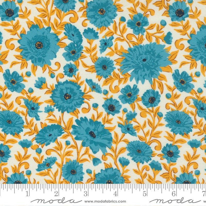 Paisley Rose Ivory Turquoise By Crystal Manning