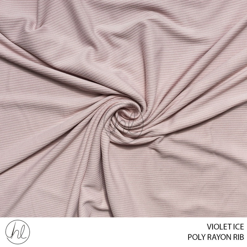 POLY RAYON RIB 51 VIOLET ICE 150CM PER M