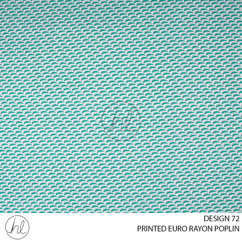 PRINTED EURO RAYON POPLIN  PER M MINT DESIGN 72150CM WIDE