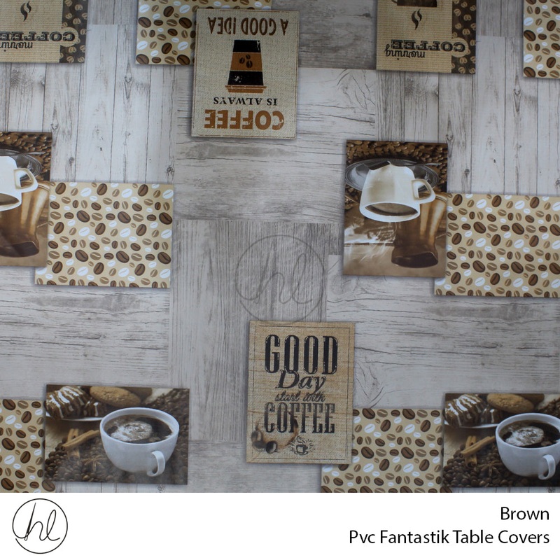 PVC FANTASTIK TABLE COVERS BROWN ROLL ROLL 001