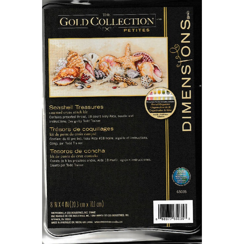 Seashell Treasures Counted Cross Stitch Kit 65035