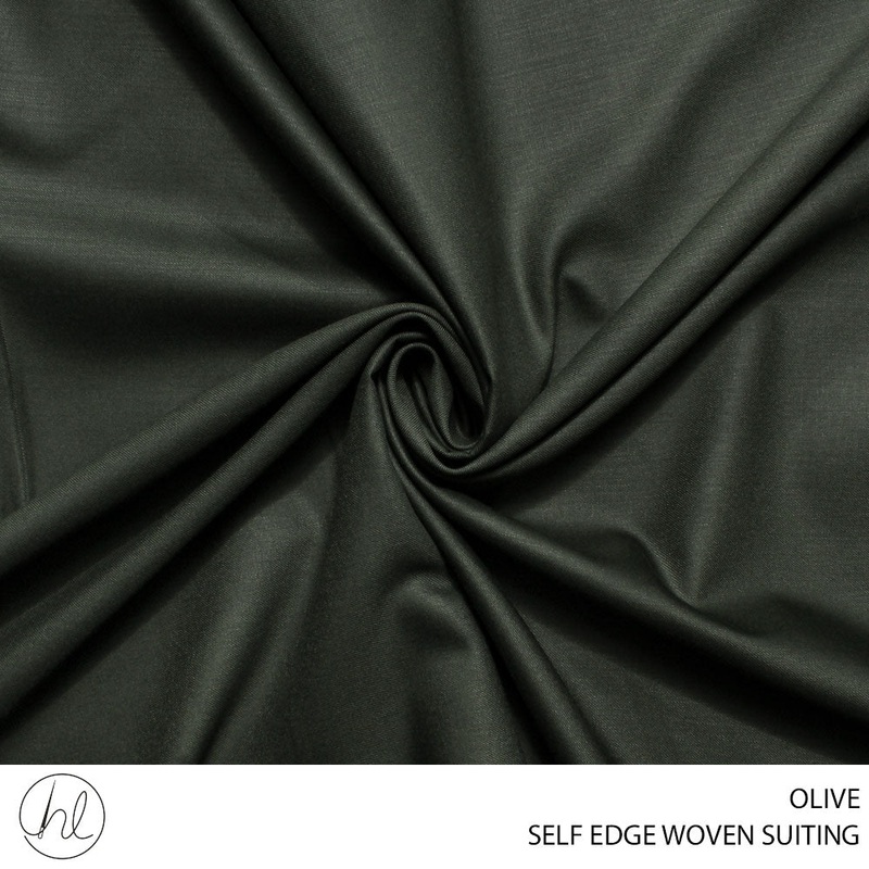 SUITING WOVEN SELF-EDGE FABRIC OLIVE ROLL 001 1