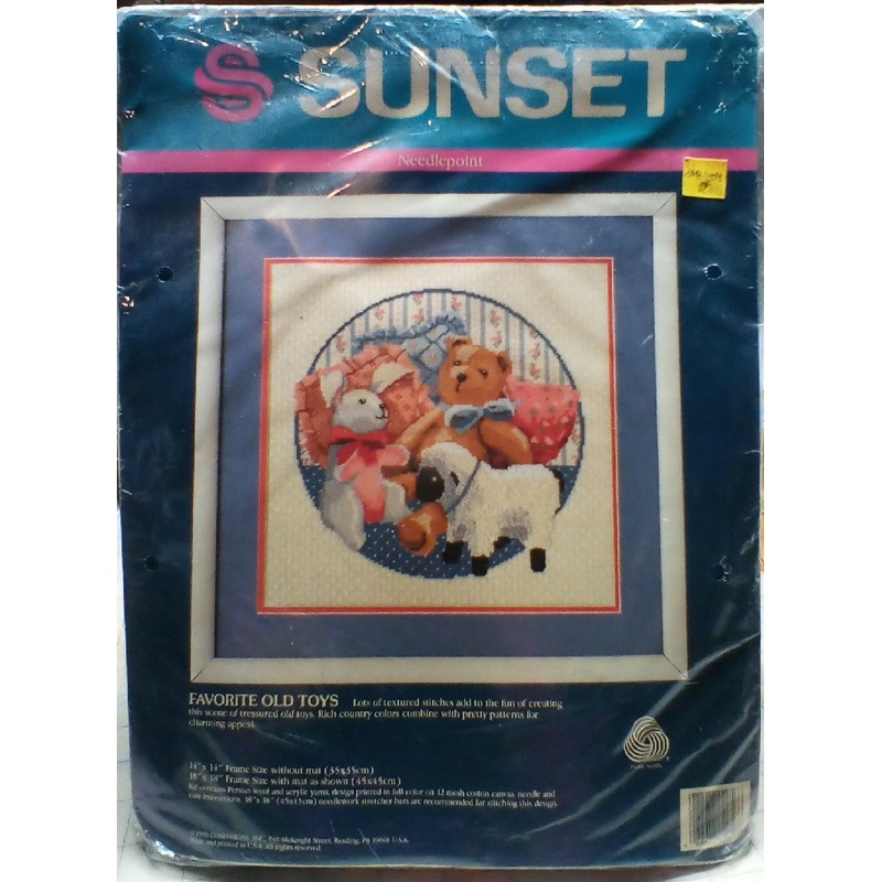 Sunset Embroidery Kit 12056: Favorite Old Toys. NIB