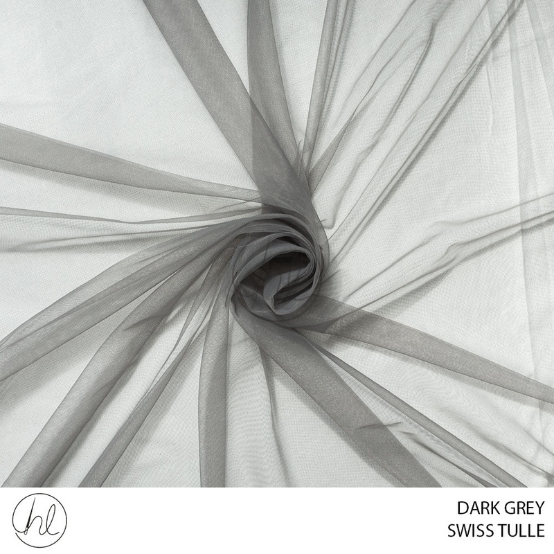 SWISS TULLE 53 DARK GREY 150CM PER M
