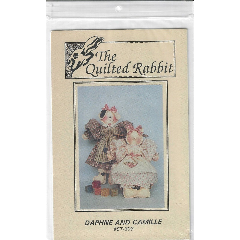 The Quilted Rabbit by Daphne and Camille - Pattern make 16" dolls