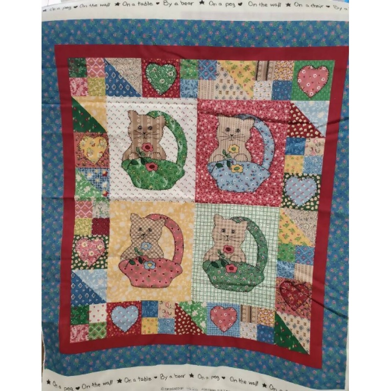Vintage Kitten Cotton Panels Patterns