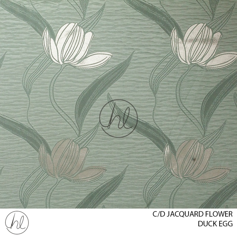C/D Jacquard Flower 801 CP 280cm Duck Egg