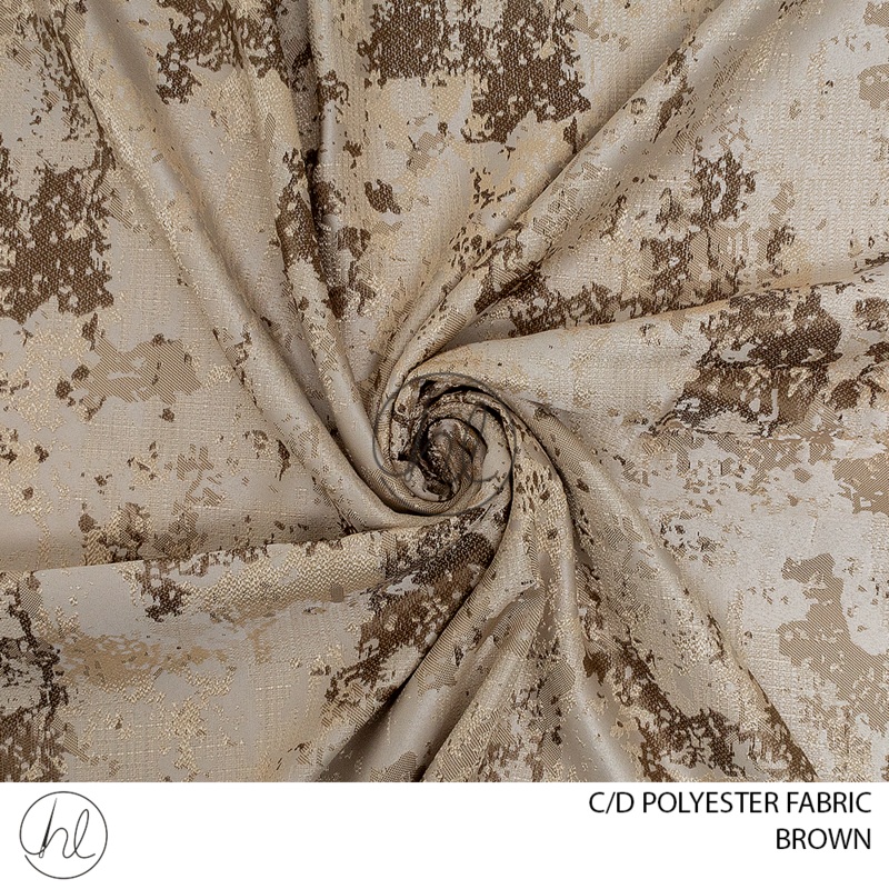 C/D Polyester Fabric XC37280cm Brown